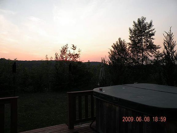 In your own private yard with spa...