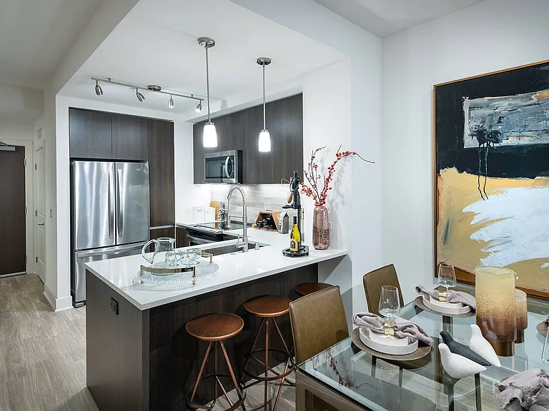 Chef's Kitchen and living room