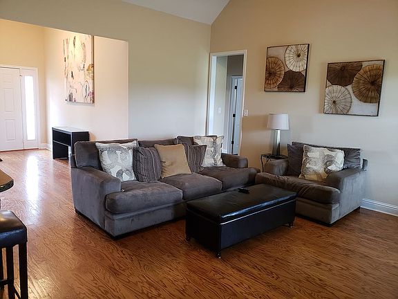 Living room and front entry 