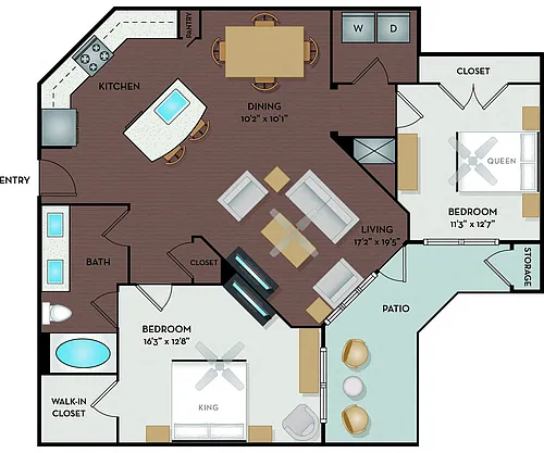 Floor plan Heights & Yale