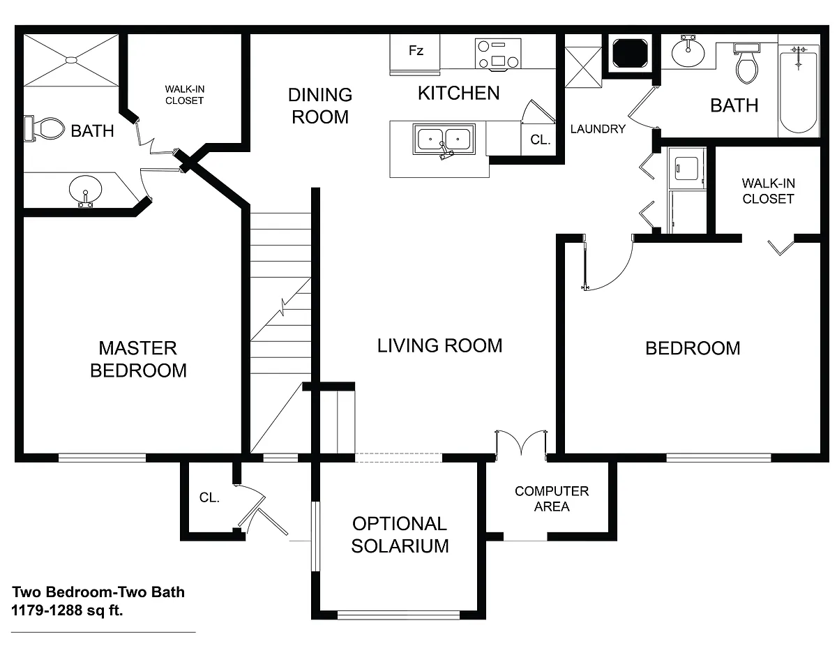 Floor plan 2 Bedrooms