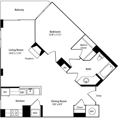 Floor plan 1 Bedroom I