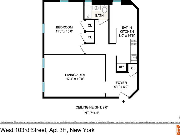 2nd image of 203 W 103rd St APT 3H