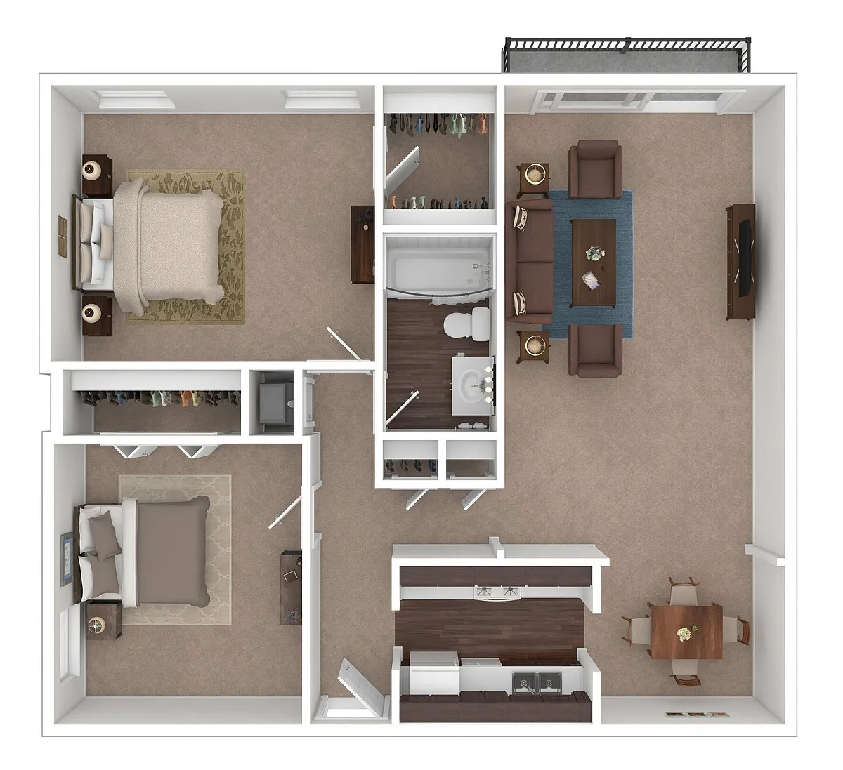 Floor plan 2 Bed 1 Bath | A