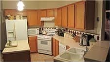 Very spacious kitchen with island; open to the family room.