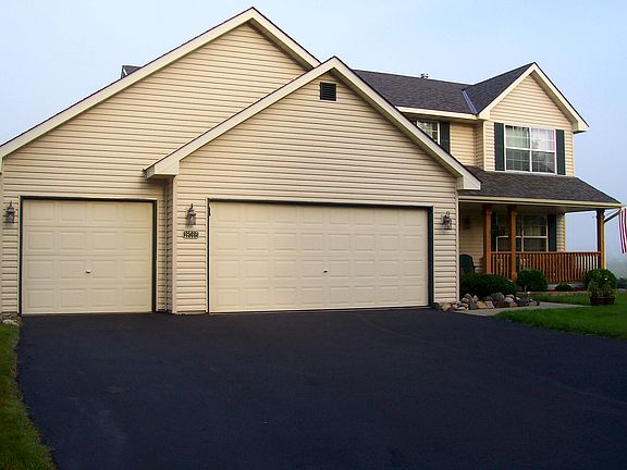 Front view 3 car garage