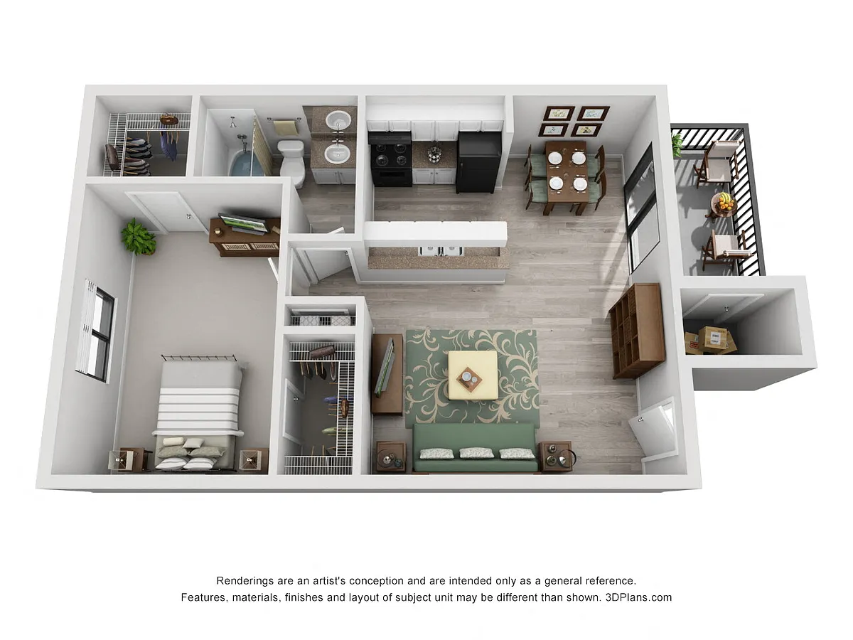 Floor plan One Bedroom
