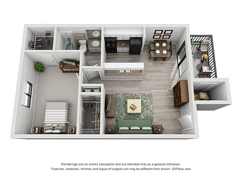 Floor plan One Bedroom