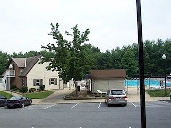 Community clubhouse. One of two community pools