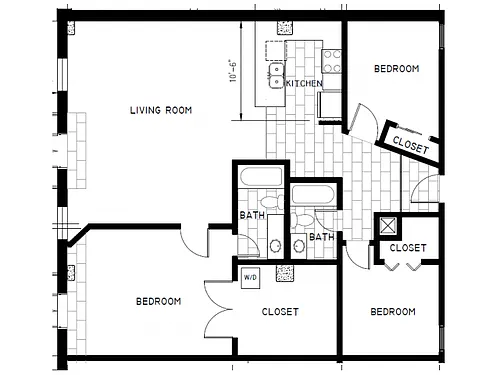 Floor plan 3 Bedrooms