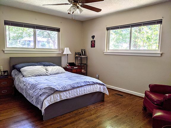 Master bedroom with attached bathroom. There is also a walk in closet