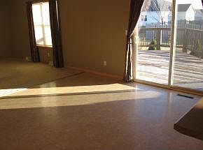 Dining area overlooking deck