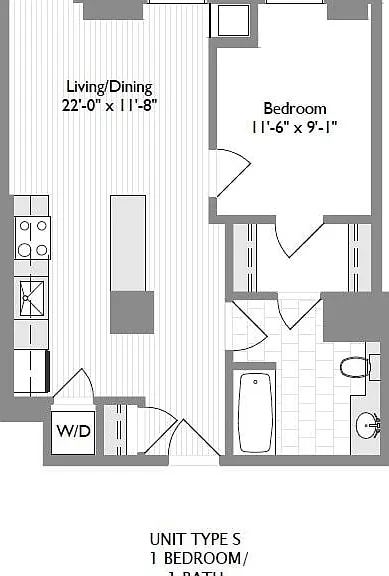 1-Bedroom 1-Bathroom | 590 sqft 1-Bedroom 1-Bathroom | 590 sqft
