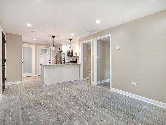 Looking at the kitchen from the living room