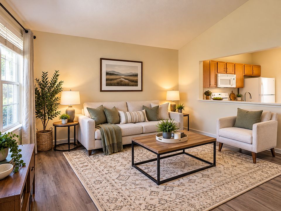 Virtually staged living room