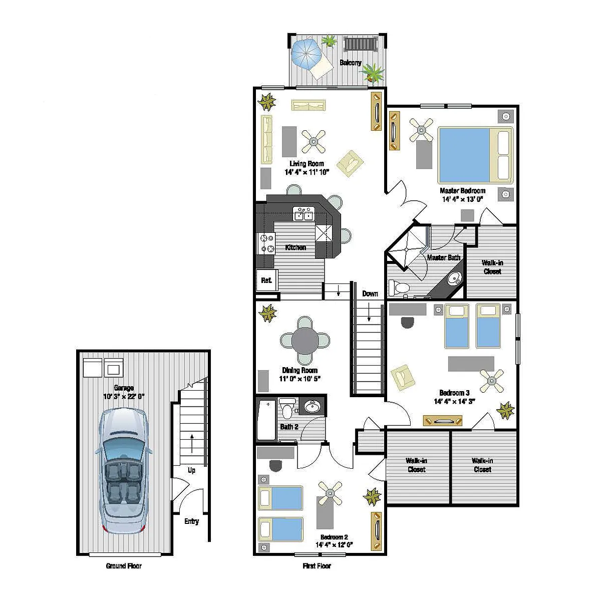 Floor plan Portofino Townhome