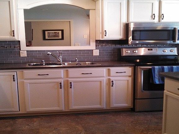 New counters; painted cabinets