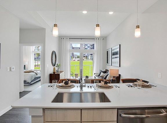 Elegant Kitchen & Living Area
