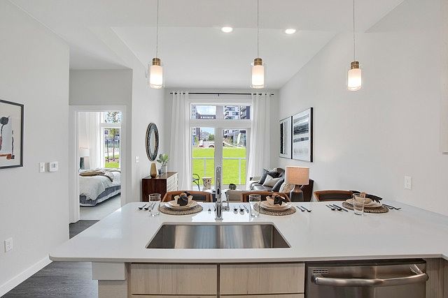 Elegant Kitchen & Living Area