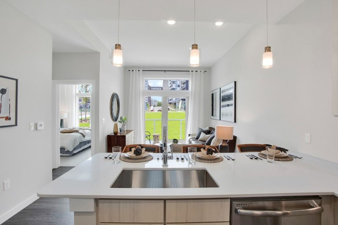 Elegant Kitchen & Living Area