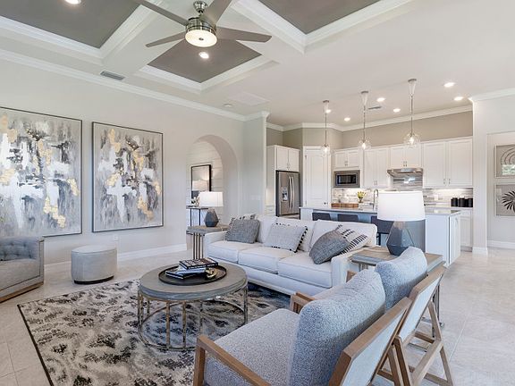 Easy access to kitchen from gathering room