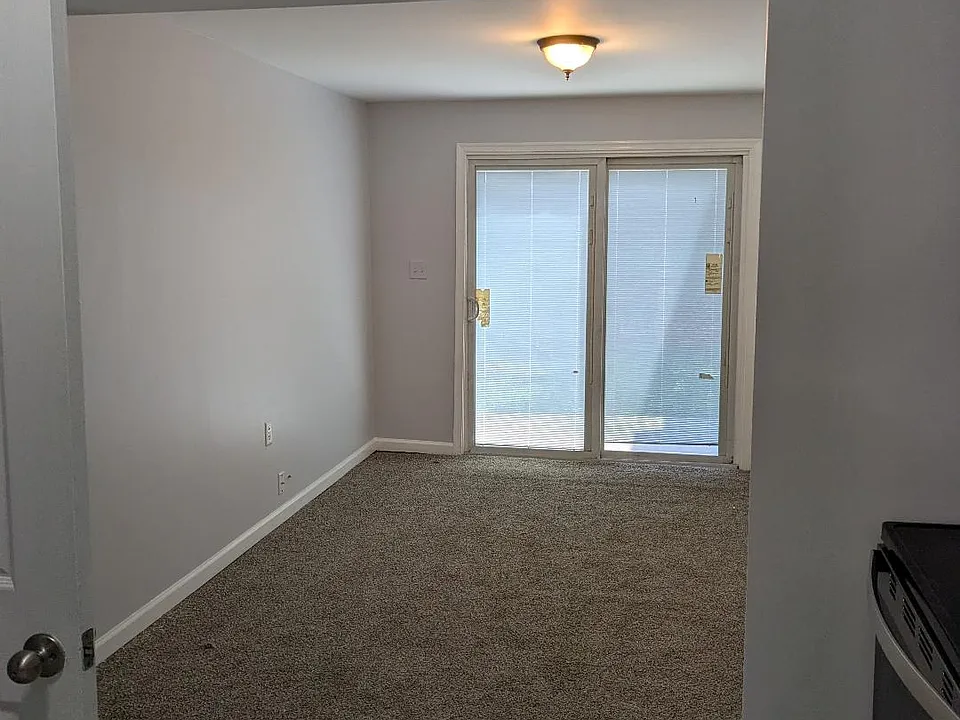 Living room with sliding doors to deck