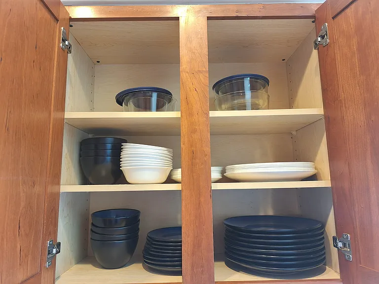 Plenty of dishes.