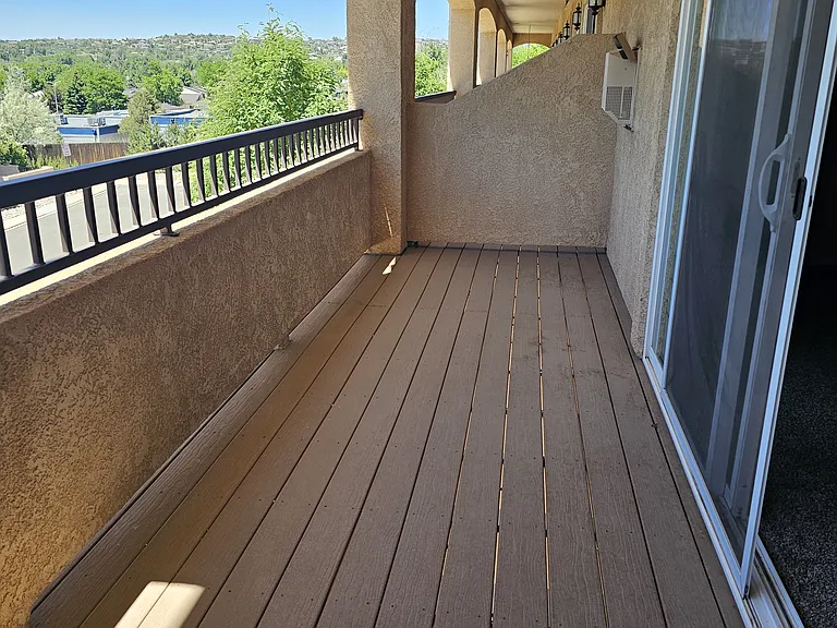 covered west facing patio