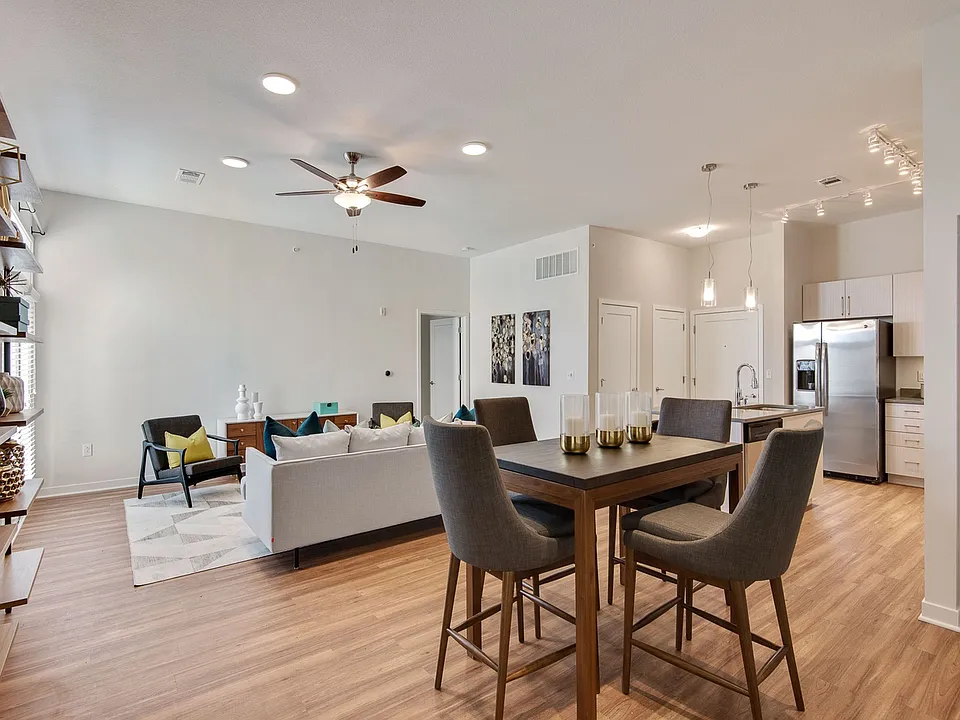 Living Room + Dining Room with 10FT Ceilings
