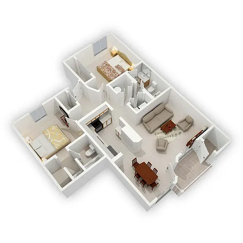 Floor plan 2 Bedroom Split