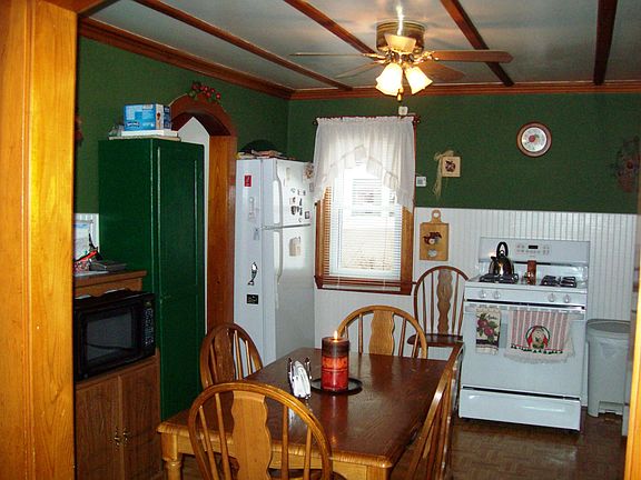 kitchen w/ beam ceiling