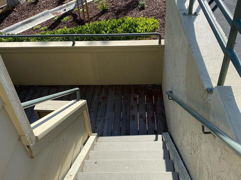 About 10 steps down to unit