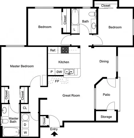 Cottonwood Three Bedroom Two Bath Cottonwood Three Bedroom Two Bath