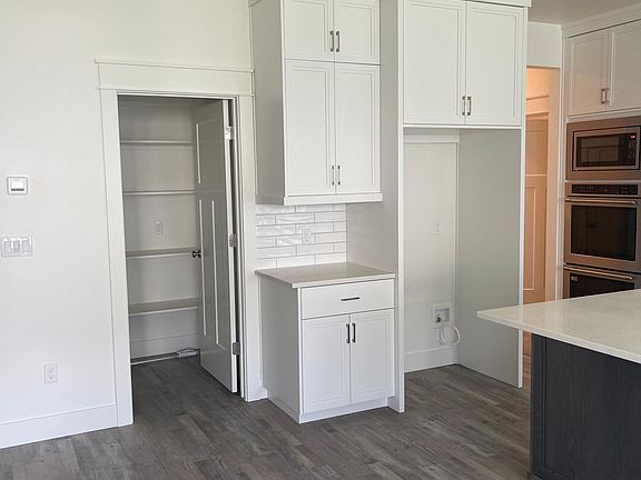 Kitchen with large walk-in pantry