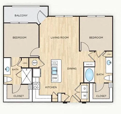 Floor plan The Garbo (2x2)