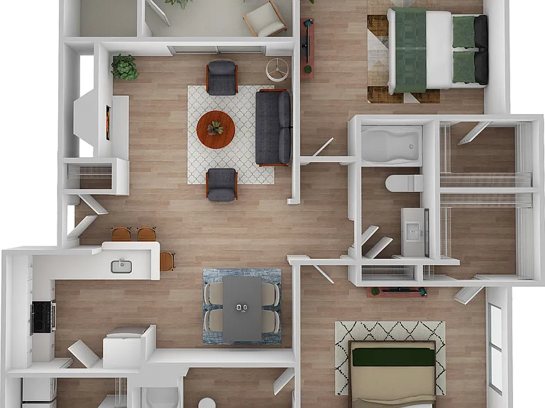 2 Bedroom | 2 Bath | 1062 SF 2 Bedroom | 2 Bath | 1062 SF