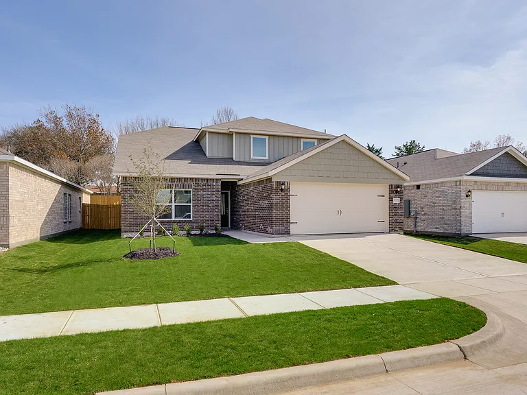 The Cypress has an attached two-car garage.