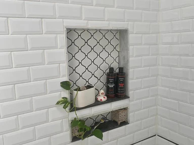 Custom shower nook.