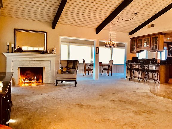 Natural gas fireplace with an open floor plan