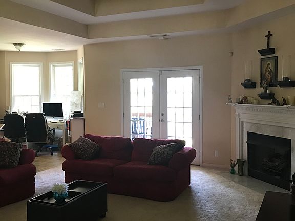 Living room with fireplace