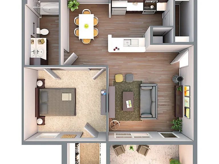 A1 - 1x1 - 720sqft A1 - 1x1 - 720sqft