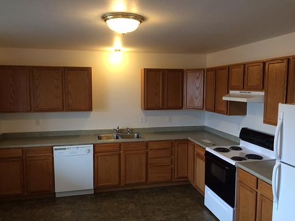 Lots of cupboards. Dishwasher, Fridge and stove all stay.