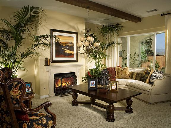 living room of model home
