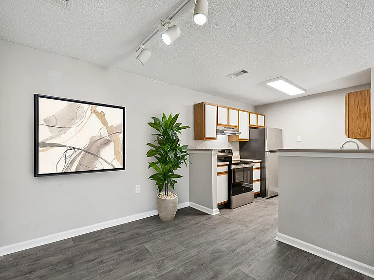 Open-concept dining & kitchen areas