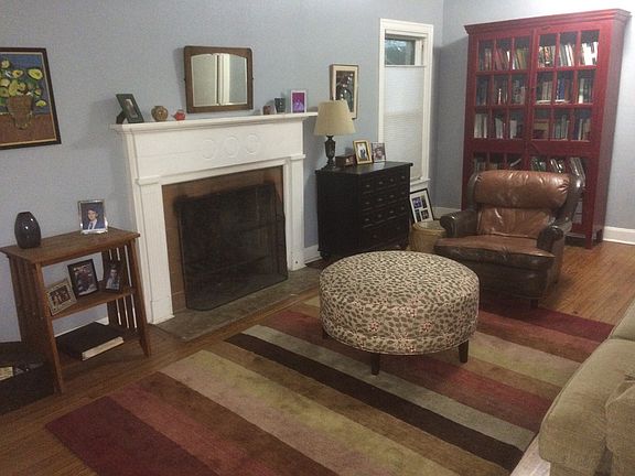 living room with fireplace