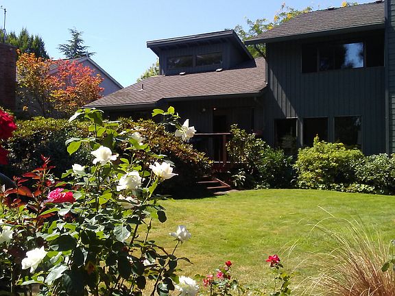 Large landscaped yard