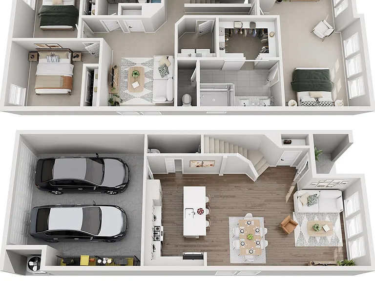 Explore this modern duplex with an open layout, perfect for comfortable living. Explore this modern duplex with an open layout, perfect for comfortable living.