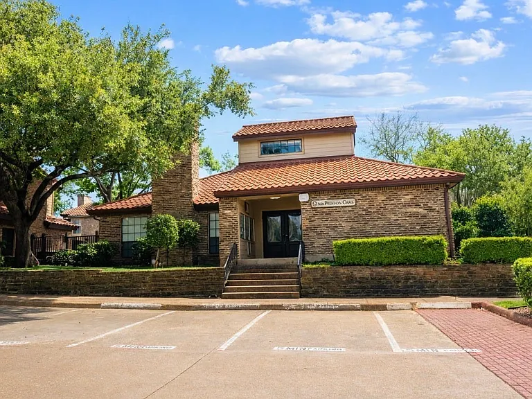 Condo management office located at entrance to community