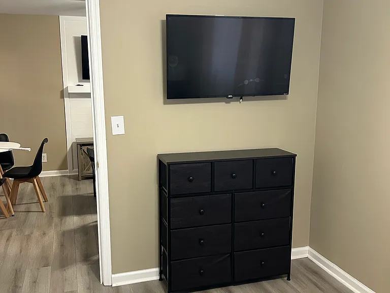 1st bedroom fully furnished with 42 in Television