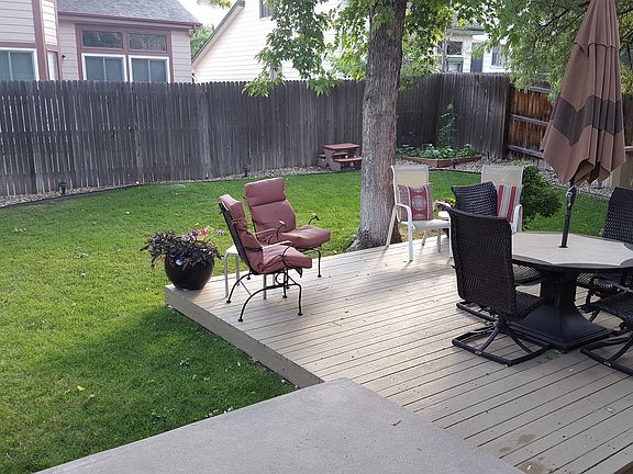 Fully fenced in backyard